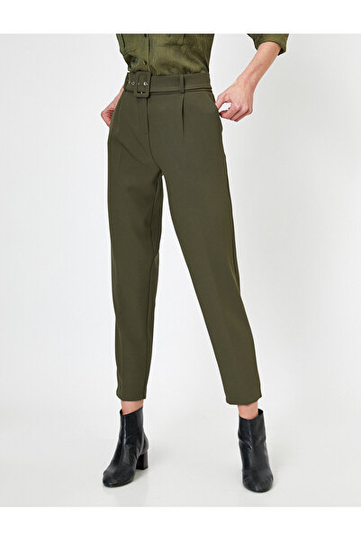 Koton Pantaloni morcovi cu talie înaltă