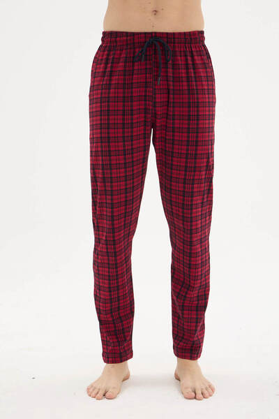 KLY Ekose Ince Tek Alt Rahat Pamuk Penye Pijama