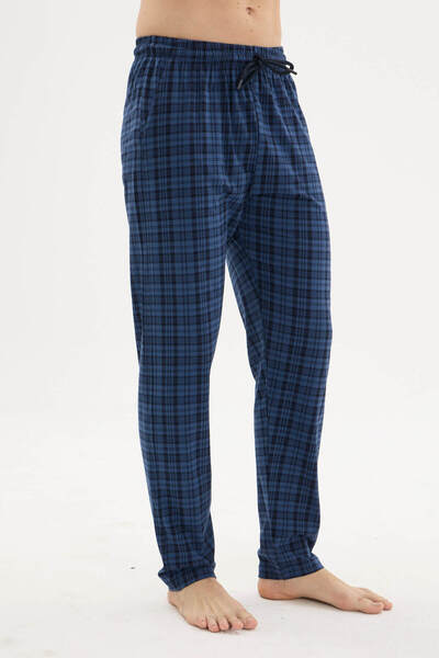 KLY Ekose Ince Tek Alt Rahat Pamuk Penye Pijama