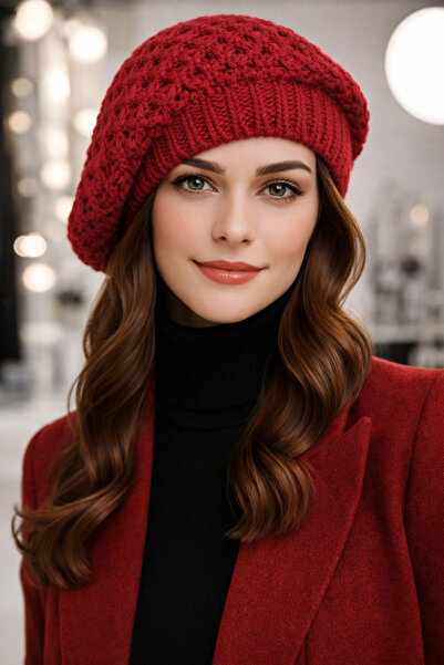 SİSTEM PELUŞ قبعة ريسام موديل ذات نمط مضفر