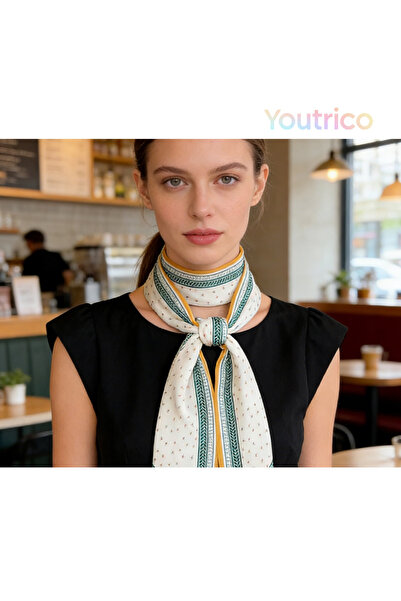 Youtrico وشاح وربطة عنق طويل للنساء، إكسسوار عصري، 145 سم، شريط مضفر، حزام