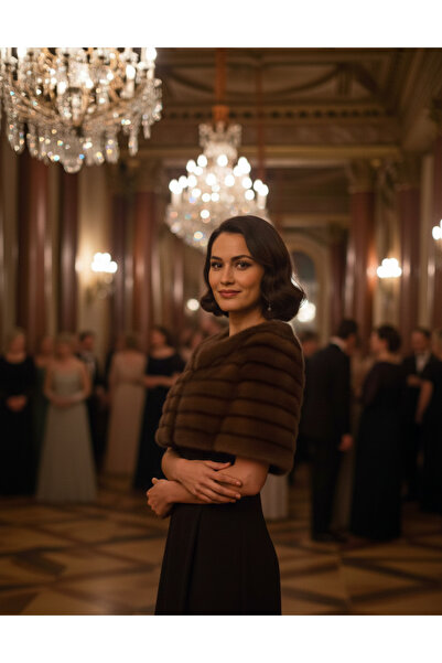 Mollycrush Women's Brown Faux Fur Shoulder Shawl |   Stylish & Elegant