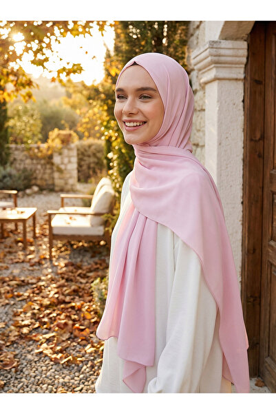 Tuva Crepe Shawl - Pinky - Kş-Tuva