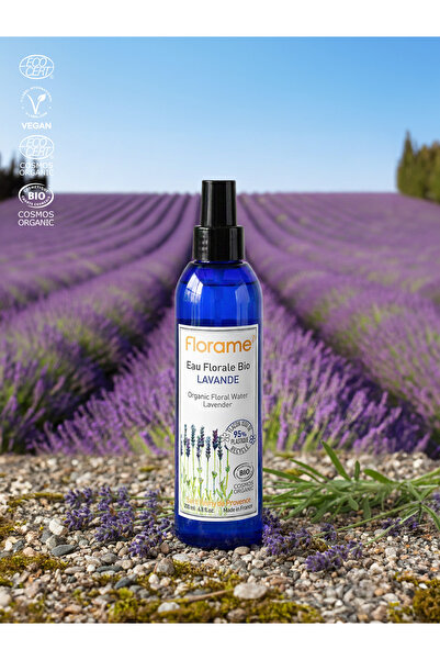 Florame Organik Lavanta Çiçek Suyu 200 ml - %100 Saf Hidrosol - Vegan
