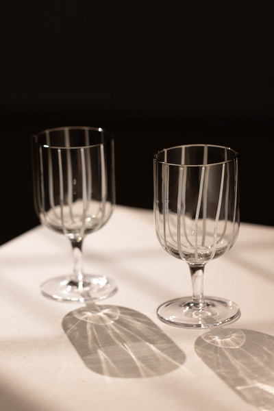 Rakle طقم أكواب آيس كريم مصنوع يدويًا من سيستا، 4 قطع، مدخن، 350 سم مكعب