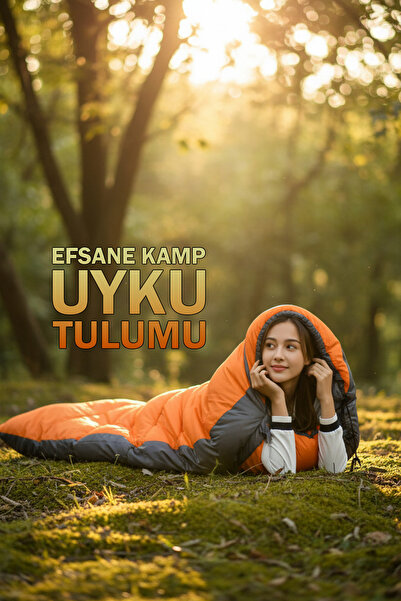 EFSANE KAMP - Uyku Tulumu 2kg +5C to -10C - Turuncu