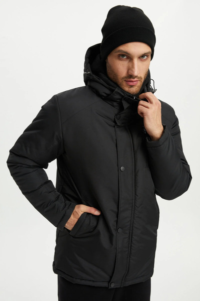 D1fference Erkek Haki Jel Elyaflı Astarlı İç Cepli Su ve Rüzgar Geçirmez Kapü...