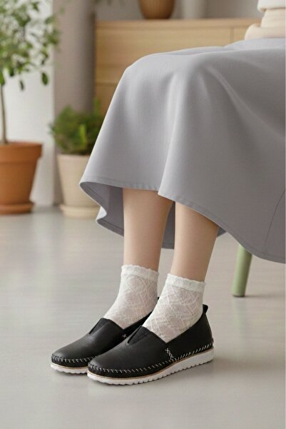 N Napa Shoe حذاء نسائي كاجوال مصنوع من الجلد الطبيعي يسمح بمرور الهواء ونعل م...