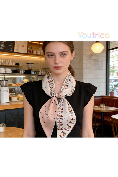 Youtrico وشاح وربطة عنق طويل للنساء، إكسسوار عصري، 145 سم، شريط مضفر، حزام