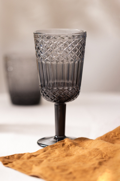 Rakle Vega 4'lü Su Kadehi Seti Füme 280 cc