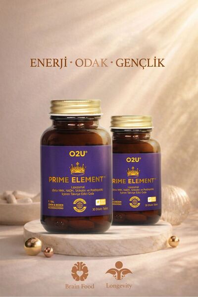 O2U Prime Element 2'li Kür Seti | Lipozomal Dilaltı (β-NMN, NADH, Sitikolin, ...