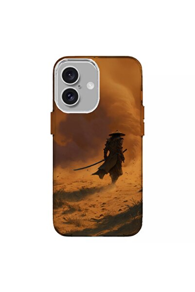 Turkuaz iPhone 16 Compatible Samurai Design Luxury Silicone Case