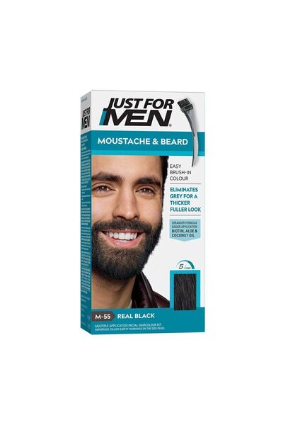 Just For Men Süper 5 Dakikada Doğal Görünüm Siyah Sakal Ve Bıyık Boyası M-55