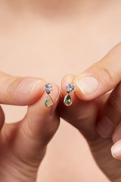 Elika Silver Kadın Damla Model Bijuteri Küpe