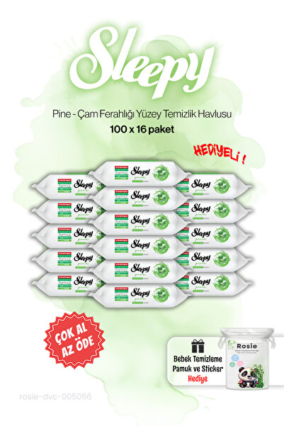 Sleepy 16 AL 14 ÖDE Pine Çam Ferahlığı Islak Havlusu ve ROSIE