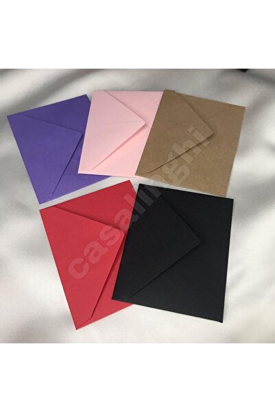 bisaccia 10 مغلفات رسائل صغيرة بألوان مختلطة - مغلف صغير بألوان مختلطة 7 × 9 سم