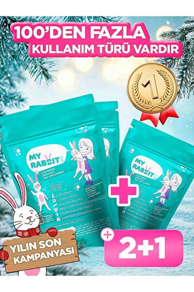 My Rabbit! Çamaşır Ve Yüzey Için Çok Amaçlı Oksijenli Toz Leke Çıkarıcı ve beyazlatıcı 3'lü Paket 3 X 800 gr