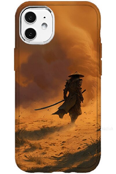 Turkuaz iPhone 11 Compatible Samurai Design Luxury Silicone Case