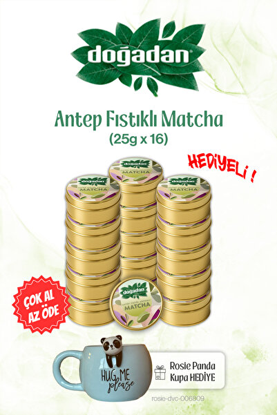 Doğadan Buy 16 Pay for 14 Pistachio Matcha 25Gr and Panda Mug