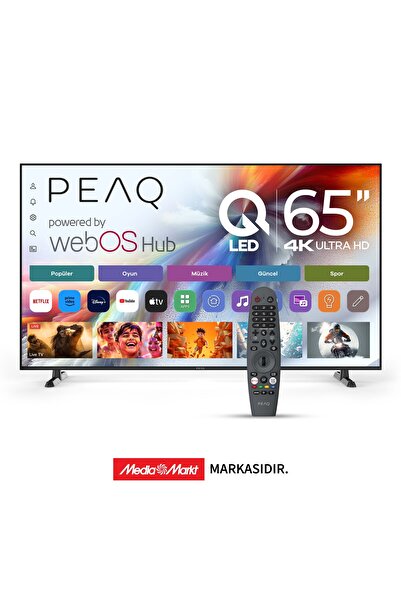 PEAQ 65Q90 PTV65WQU-3025A 65 inç 164 Ekran Dahili Uydu Alıcılı WebOS 4K UHD QLED TV