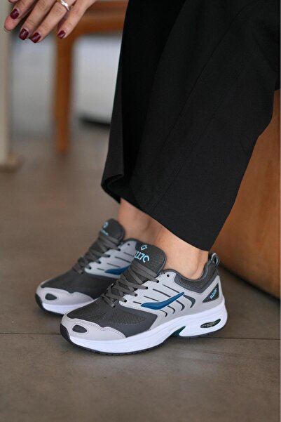 SOLAZER Pantofi de damă, albastru bleumarin afumat, pantofi sport casual 041-2