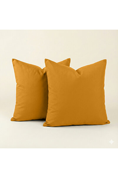 Sabia غطاء وسادة مربع 70×70 سم مصنوع من القطن 100٪، طقم من قطعتين، 62 خيط (15...