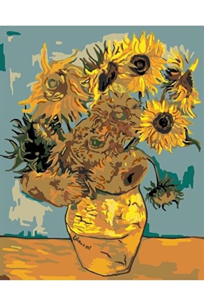 wombhobby Van Gogh Ayçiçekleri Sayılarla Boyama Seti 40x50 Cm Çerçeveli (Kasn...