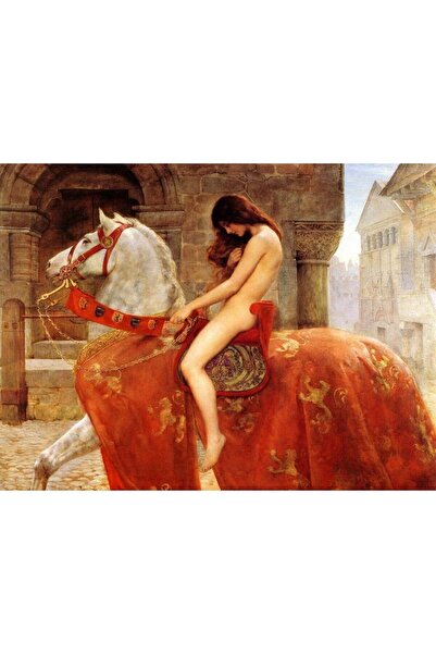 wombhobby Lady Godiva Sayılarla Boyama Seti 40x50 Cm Çerçeveli (Kasnağa ) Gerili