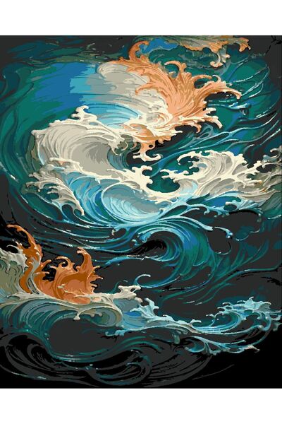 wombhobby İç Içe 2 Boyama Seti 60x75 Cm Çerçeveli (Kasnağa ) Gerili