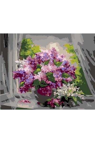 wombhobby Çiçeklerdeki Esinti Sayılarla Boyama Seti 50x65 Cm Çerçeveli (Kasna...