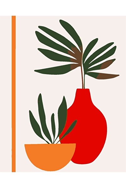 wombhobby Iskandinav Stil Sayılarla Boyama Seti 30x40 Cm Çerçeveli (Kasnağa )...