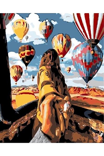 wombhobby Aşktan Uçarken Sayılarla Boyama Seti 40x 50 Cm ( Tuval Şasesine Ger...