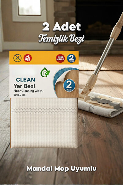 grimorlife 2 Adet Çok Amaçlı Mop Uyumlu Yer Temizlik Bezi Havlusu- Mandallı M...