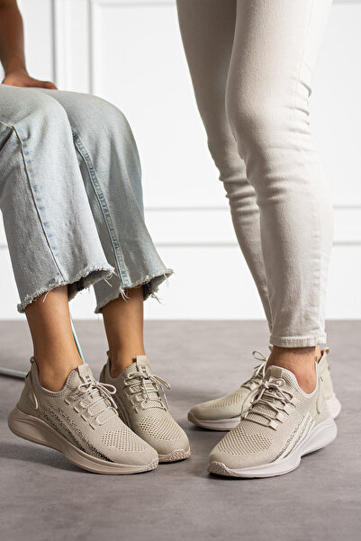 Lugshoes Bej Kadın Sneaker 0140