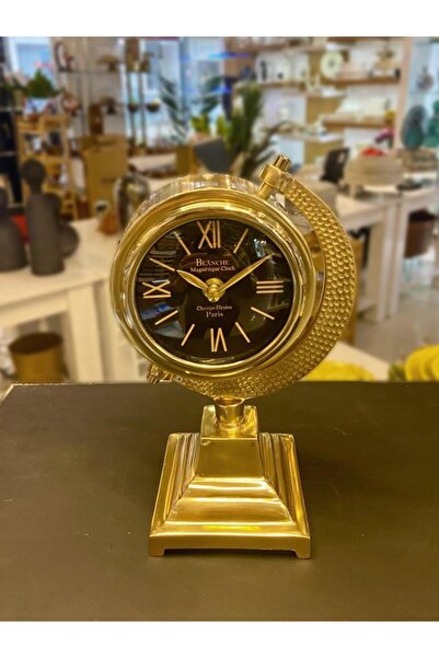 ÇIRPAN EV MATTE GOLD AYAKLI MASA SAATİ 25CM