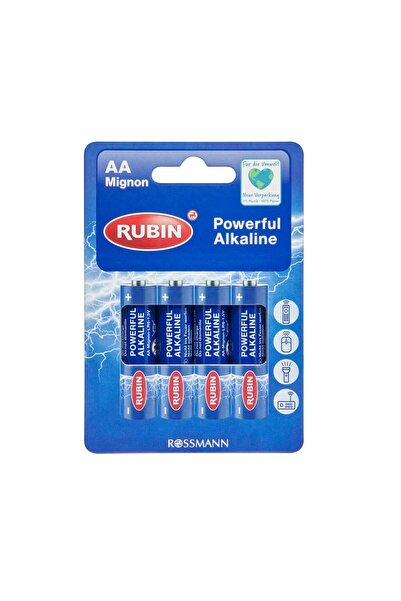 Rubin Alkalin AA Kalem Pil 1,5V 4'lü