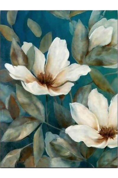 wombhobby Süzülen Çiçekler Sayılarla Boyama Seti 50x65 Cm Çerçeveli (Kasnağa ...