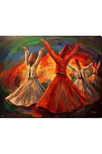 wombhobby Mevleviler Çerçeveli (Kasnağa ) Gerili 40x50 Çerçeveli (Kasnağa ) G...