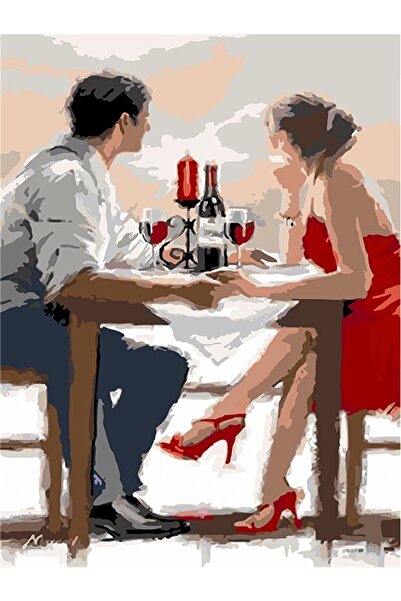 wombhobby İlk Buluşma Sayılarla Boyama Seti(50X65 CM TUVAL ŞASESİNE GERİLİ)