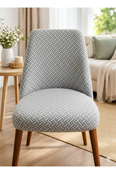 BASHTUGH TİCARET Mutfak Sandalye Kılıfı-Büyük Oval Likrali Tam Saran Yıkanabi...