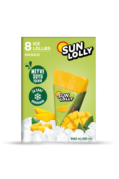 Sun Lolly Mango Aromalı Su Buzu 8x60 ml