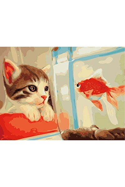 wombhobby Akvaryumdaki Dost Sayılarla Boyama Seti 40x50 Çerçeveli (Kasnağa ) ...