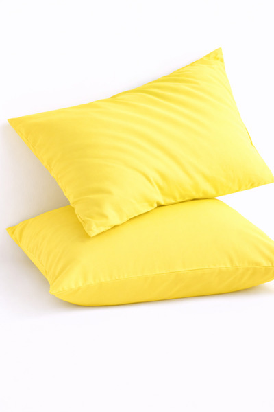 İz Home Βασικό σετ μαξιλαροθήκης Ranforce σε κίτρινο χρώμα |   2 Τεμάχια |   ...
