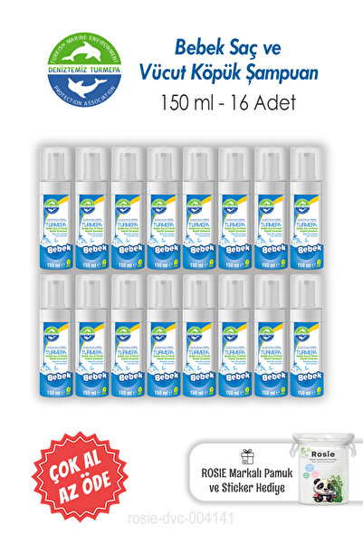 Turmepa 16 AL 14 ÖDE 150 ML Turmepa Bebek Saç ve Vücut Köpük Şampuanı ve ROSIE