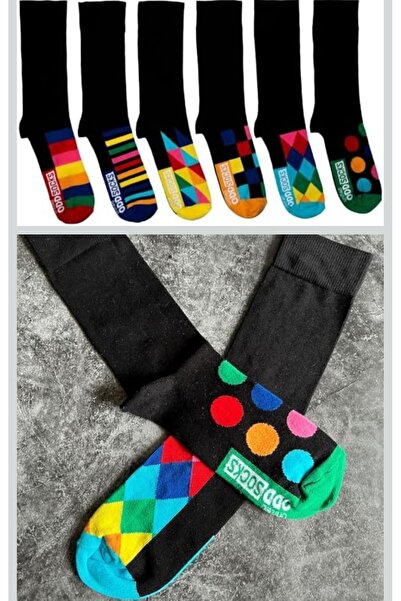 DUYAL Color Pop – Colorful Patterned Unisex Socks Set (5-Piece) |   Geometric...