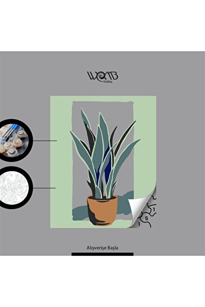 wombhobby Planty Sayılarla Boyama Seti 30x40 Cm (tuvale Gerili)