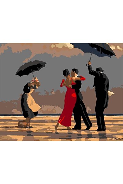 wombhobby Sahilde Dans Sayılarla Boyama Seti 50x65 Cm Çerçeveli (Kasnağa ) Ge...