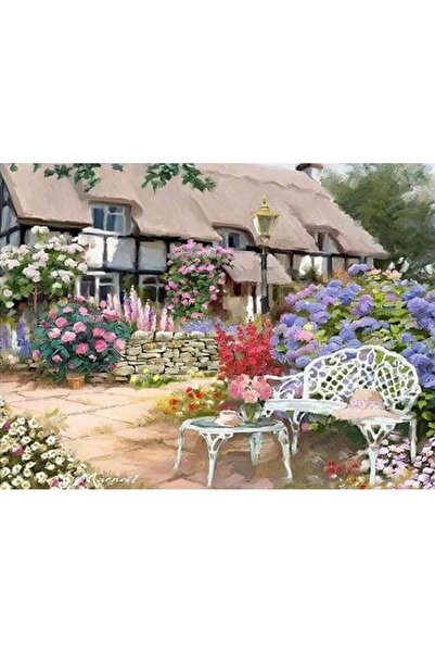 wombhobby Bahar Köşesi Sayılarla Boyama Seti 60x75 Cm ( Tuval Şasesine Gerili)