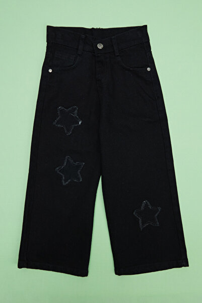 Fulla Moda Star Embroidered Palazzo Girls' Trousers