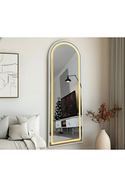 EsenHome DECOR Beyaz Çerçeveli Günışığı Ledli Oval Duvar Aynası 60x180 cm